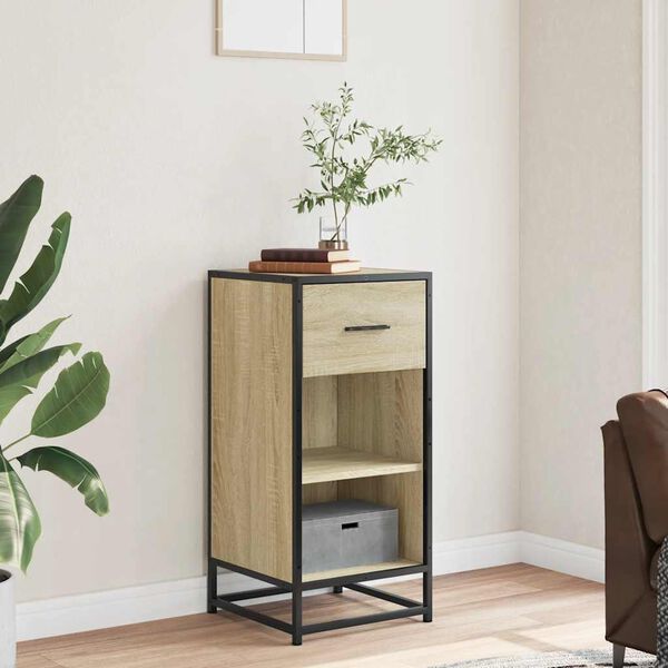 vidaXL &Sigma;&upsilon;&rho;&tau;&alpha;&rho;&iota;έ&rho;&alpha; Sonoma &Delta;&rho;&upsilon;&sigmaf; 35,5x35x76 &epsilon;&kappa;. &Epsilon;&pi;&epsilon;&xi;. &Xi;ύ&lambda;&omicron; + &Mu;έ&tau;&alpha;&lambda;&lambda;&omicron;