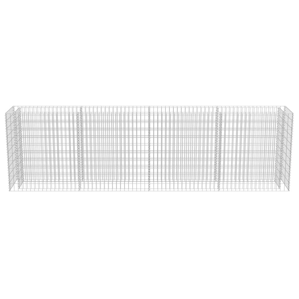 vidaXL Συρματοκιβώτιο-Γλάστρα Υπερυψωμένη 360x50x100 εκ. Γαλβ. Χάλυβας