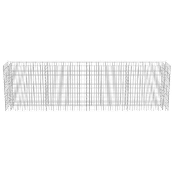 vidaXL Συρματοκιβώτιο-Γλάστρα Υπερυψωμένη 360x50x100 εκ. Γαλβ. Χάλυβας