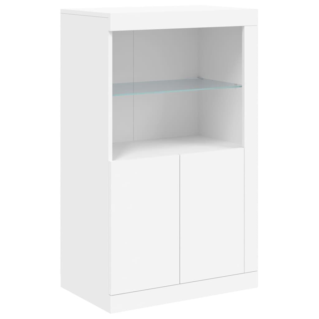 vidaXL Μπουφές με Φώτα LED Λευκός 181,5 x 37 x 100 εκ.