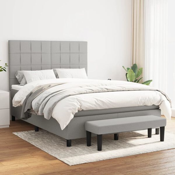 vidaXL &Kappa;&rho;&epsilon;&beta;ά&tau;&iota; Boxspring &mu;&epsilon; &Sigma;&tau;&rho;ώ&mu;&alpha; &Alpha;&nu;&omicron;&iota;&chi;&tau;ό &Gamma;&kappa;&rho;&iota; 140x200 &epsilon;&kappa;. &Upsilon;&phi;&alpha;&sigma;&mu;ά&tau;&iota;&nu;&omicron;