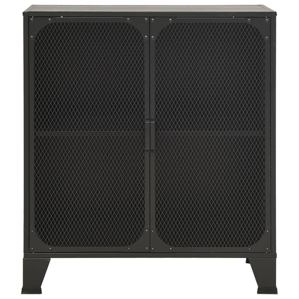 vidaXL Ντουλάπι Αποθήκευσης Γκρι 72 x 36 x 82 εκ. Μέταλλο / MDF