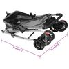 vidaXL Καρότσι Σκύλου Πτυσσόμενο Γκρι 76 x 50 x 100 εκ. Ύφασμα Oxford