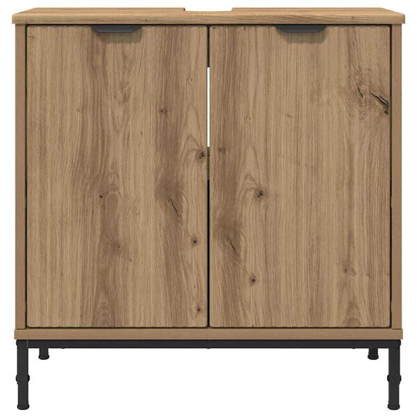vidaXL Ντουλάπα Νιπτήρα Mπάνιου artisan δρυς 60.5 x 33.5 x 61 εκ