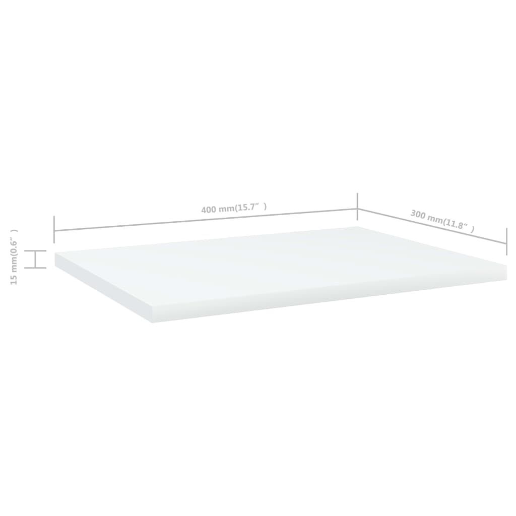 vidaXL Ράφια Βιβλιοθήκης 4 τεμ. Λευκά 40x30x1,5 εκ. από Επεξ.Ξύλο