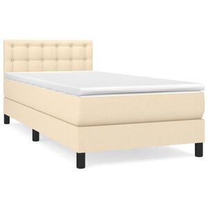 vidaXL &Kappa;&rho;&epsilon;&beta;ά&tau;&iota; Boxspring &mu;&epsilon; &Sigma;&tau;&rho;ώ&mu;&alpha; &Kappa;&rho;&epsilon;&mu; 80 x 200 &epsilon;&kappa;. &Upsilon;&phi;&alpha;&sigma;&mu;ά&tau;&iota;&nu;&omicron;