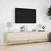 vidaXL Έπιπλο Τοίχου Τηλεόρασης με LED Sonoma Δρυς 180x31x38 εκ.