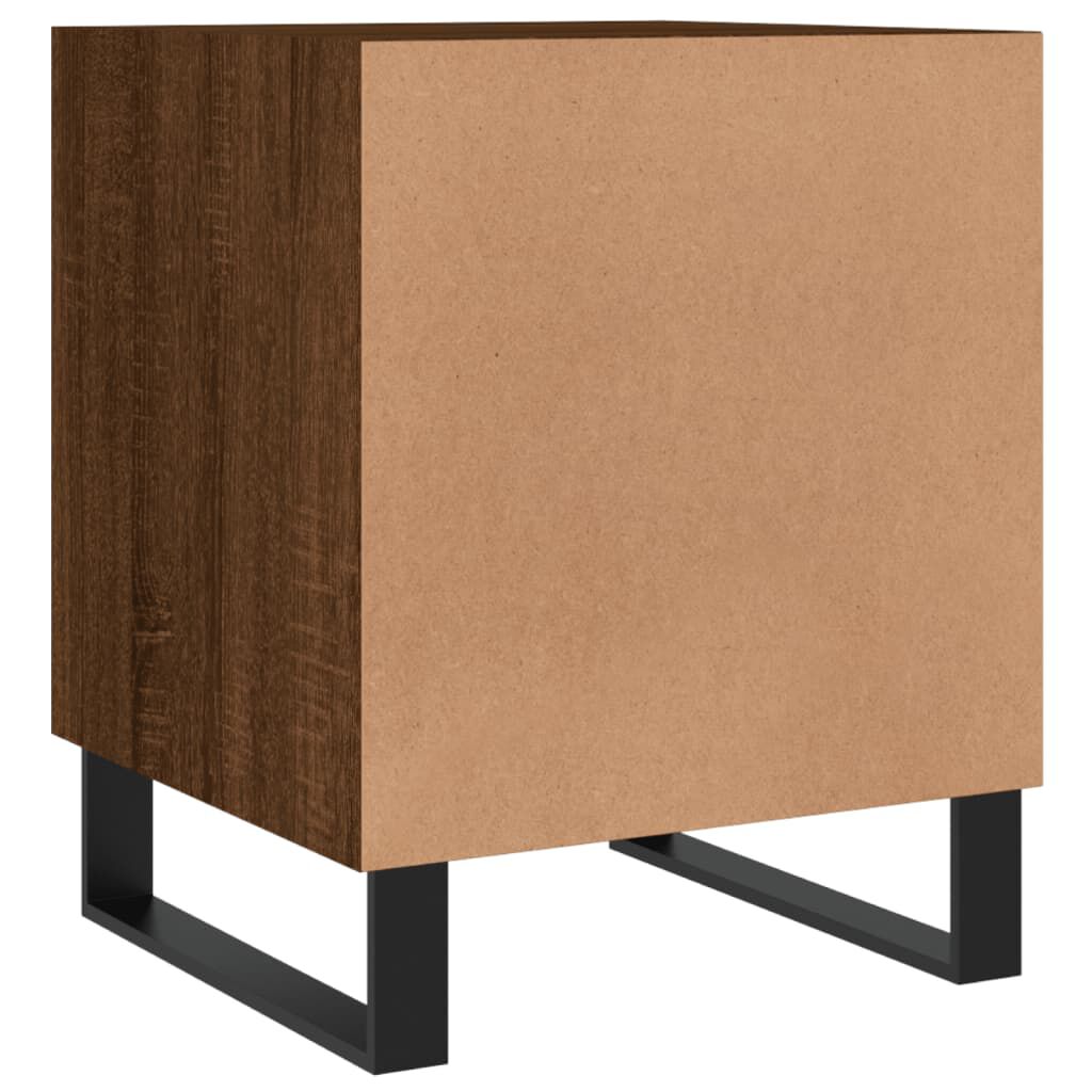 vidaXL Κομοδίνα 2 τεμ. Καφέ Δρυς 40 x 40 x 50 εκ. από Επεξεργ. Ξύλο