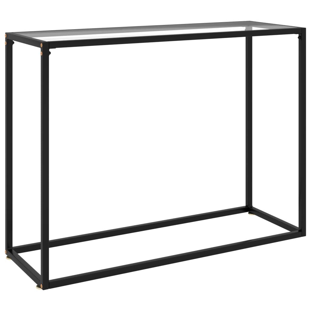 vidaXL Τραπέζι Κονσόλα Διαφανές 100 x 35 x 75 εκ. από Ψημένο Γυαλί