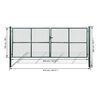 vidaXL Πόρτα Κήπου από Πλέγμα 415x150 εκ.