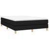 vidaXL Κρεβάτι Boxspring με Στρώμα Μαύρο 140x190 εκ. Υφασμάτινο