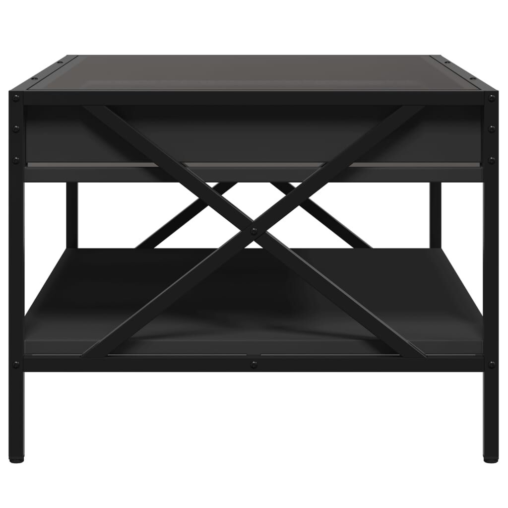 vidaXL Τραπεζάκι Σαλονιού Infinity LED Μαύρο 70x50x38 εκ.