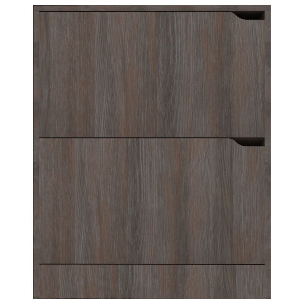vidaXL Παπουτσοθήκη 2 Πόρτες Γκρι Sonoma Δρυς 59x24x74 εκ. Επεξ. Ξύλο