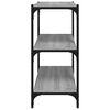 vidaXL Βιβλιοθήκη Γκρι Sonoma 60 x 33 x 70,5 εκ. Επεξ. Ξύλο & Ατσάλι
