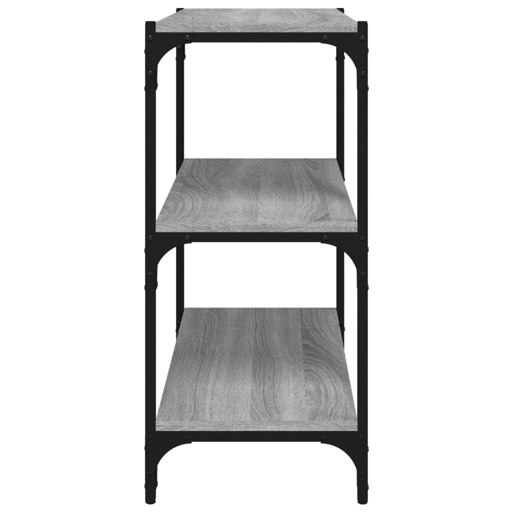vidaXL Βιβλιοθήκη Γκρι Sonoma 60 x 33 x 70,5 εκ. Επεξ. Ξύλο & Ατσάλι
