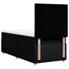 vidaXL Κρεβάτι Boxspring με Στρώμα Μαύρο 90x200 εκ. Υφασμάτινο
