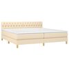 vidaXL &Kappa;&rho;&epsilon;&beta;ά&tau;&iota; Boxspring &mu;&epsilon; &Sigma;&tau;&rho;ώ&mu;&alpha; &Kappa;&rho;&epsilon;&mu; 200x200 &epsilon;&kappa;. &Upsilon;&phi;&alpha;&sigma;&mu;ά&tau;&iota;&nu;&omicron;