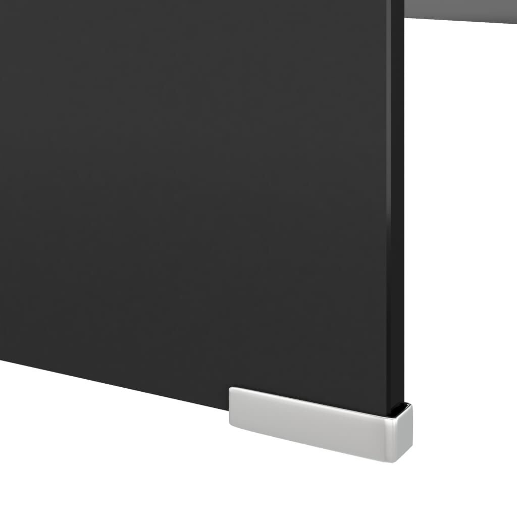 vidaXL Βάση Τηλεόρασης/Οθόνης Μαύρη 120 x 30 x 13 εκ. Γυάλινη