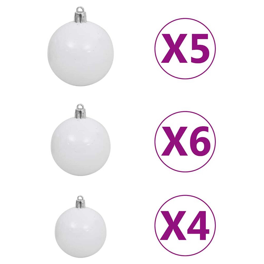 vidaXL Χριστουγεν. Δέντρο Τεχνητό Αρθρωτό με 150 LED & Μπάλες 120 εκ.