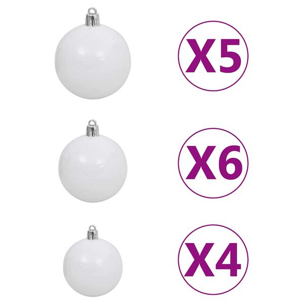 vidaXL Χριστουγεν. Δέντρο Τεχνητό Αρθρωτό με 150 LED & Μπάλες 120 εκ.