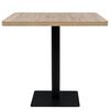 vidaXL Τραπέζι Bistro Τετράγωνο Χρώμα Δρυός 80x80x75 εκ. MDF/Ατσάλι