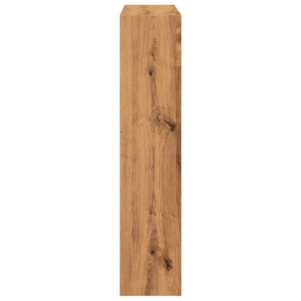 vidaXL Πλαίσιο Τζακιού Αρτισιανή Δρυς 81x18x82 εκ. από Επεξ. Ξύλο