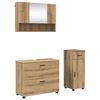 vidaXL &Sigma;&epsilon;&tau; &Epsilon;&pi;ί&pi;&lambda;&omega;&nu; &Mu;&pi;ά&nu;&iota;&omicron;&upsilon; 3 &tau;&mu;&chi;. Artisan Oak 76,5 x 35 x 64 &epsilon;&kappa;