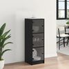 vidaXL Highboard &Mu;&alpha;ύ&rho;&eta; &Omicron;&xi;&upsilon;ά 35 x 37 x 109 &epsilon;&kappa; &Epsilon;&pi;&epsilon;&xi;&epsilon;&rho;&gamma;&alpha;&sigma;&mu;έ&nu;&omicron; &xi;ύ&lambda;&omicron;