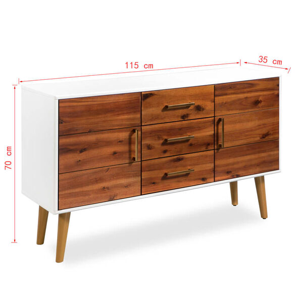vidaXL Μπουφές 115 x 35 x 70 εκ. από Μασίφ Ξύλο Ακακίας