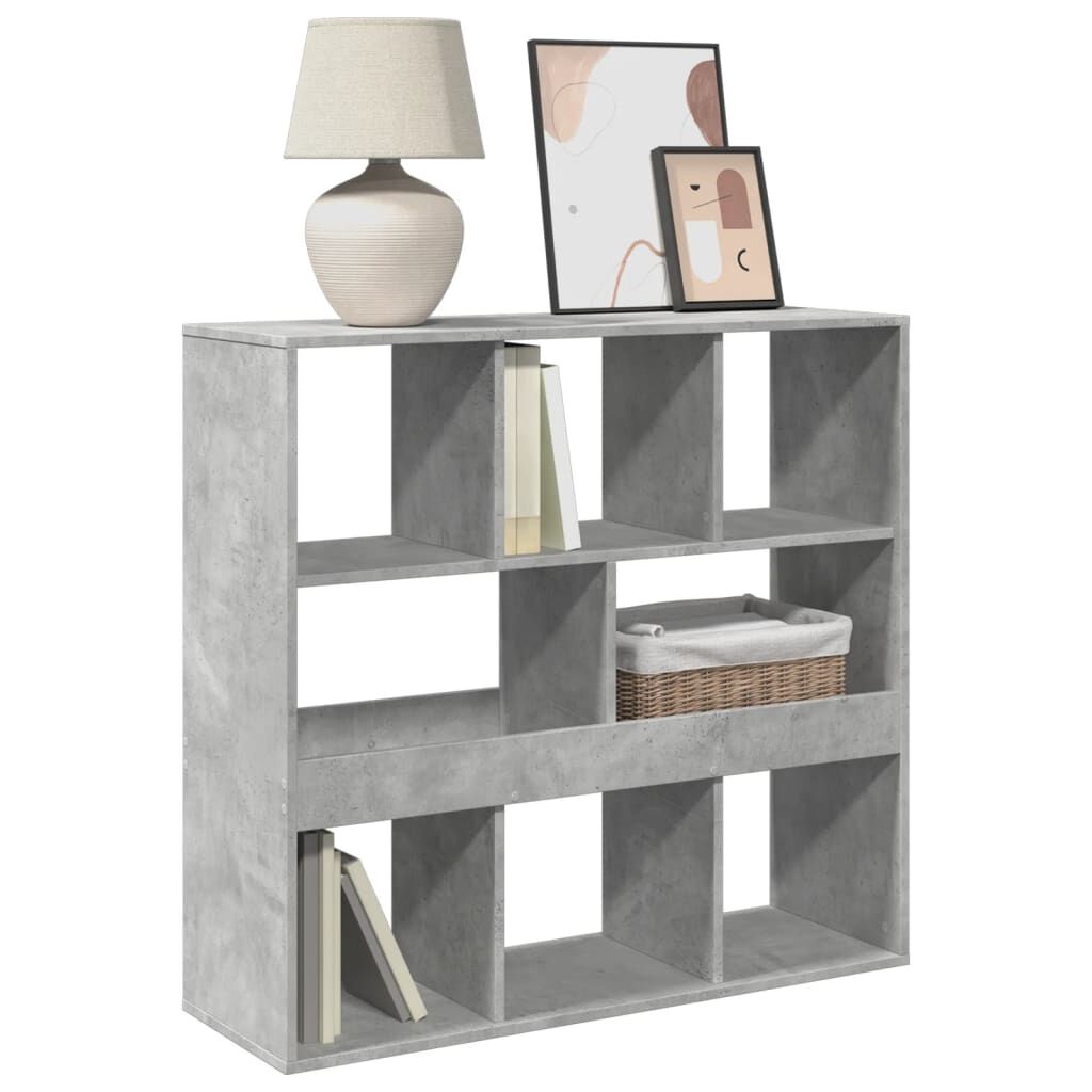 vidaXL Βιβλιοθήκη/Διαχωριστικό Χώρου Γκρι 100x33x94,5 εκ. Επεξ. Ξύλο