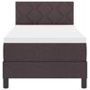 vidaXL Κρεβάτι box spring με στρώμα Σκούρο Καφέ 80 x 200 cm ύφασμα