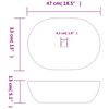 vidaXL Νιπτήρας Οβάλ Μαύρος και Γκρι 47 x 33 x 13 εκ. Κεραμικός