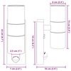 vidaXL Εξωτερικά Φωτιστικά Τοίχου 2 pcs Ασημί 7 x 10 x 22 εκ