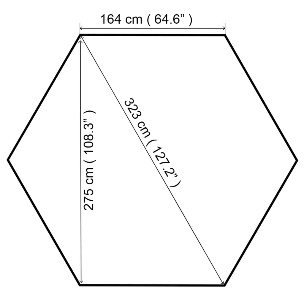 vidaXL Κιόσκι Κήπου Λευκό 323 x 275 x 265 εκ. 180 γρ./μ²