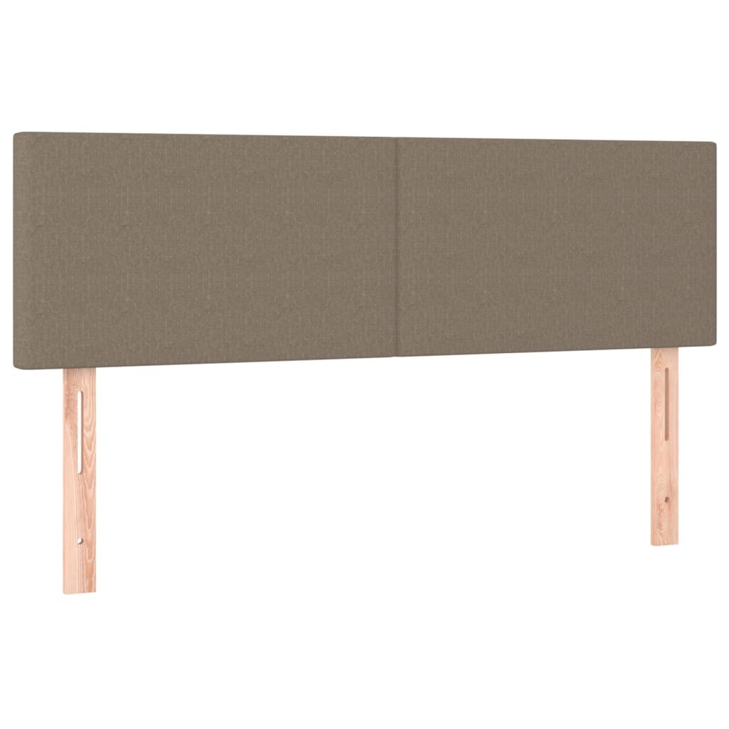 vidaXL Κρεβάτι Boxspring με Στρώμα Taupe 140x200 εκ. Υφασμάτινο