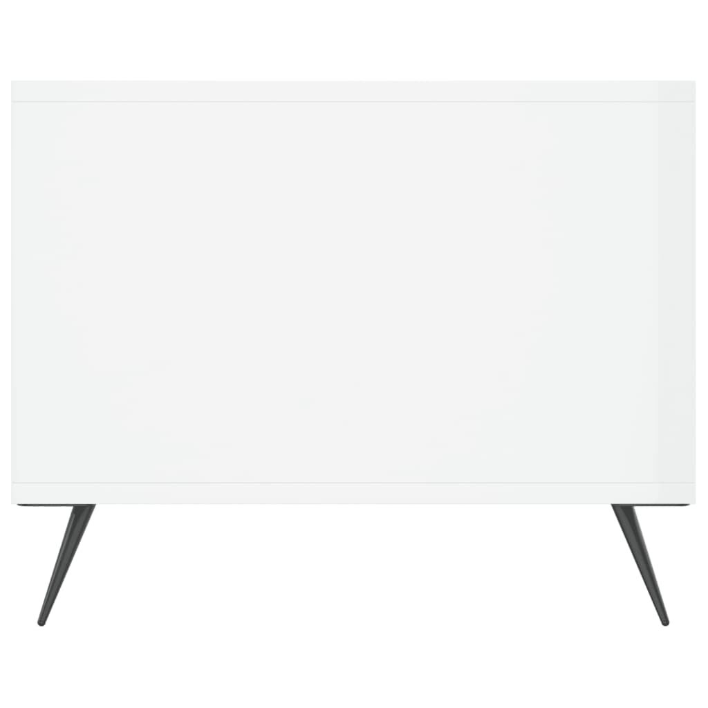 vidaXL Τραπεζάκι Σαλονιού Γυαλ. Λευκό 102x50x40 εκ. Επεξεργ. Ξύλο