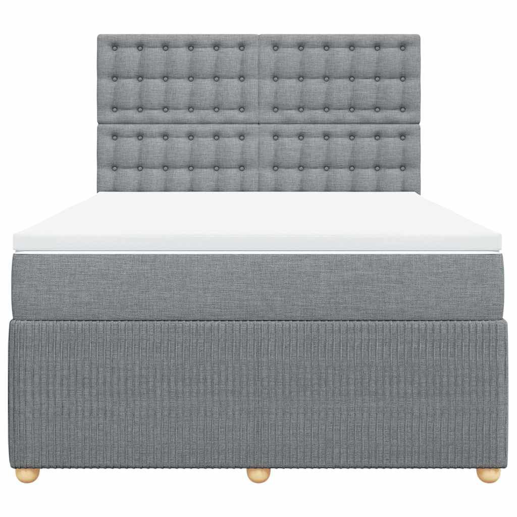vidaXL Κρεβάτι Boxspring με Στρώμα Αν. Πράσινο 160x200εκ Υφασμάτινο