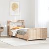 vidaXL Σκελετός Κρεβατιού Χωρίς Στρώμα 75x190 εκ Μασίφ Ξύλο Πεύκου