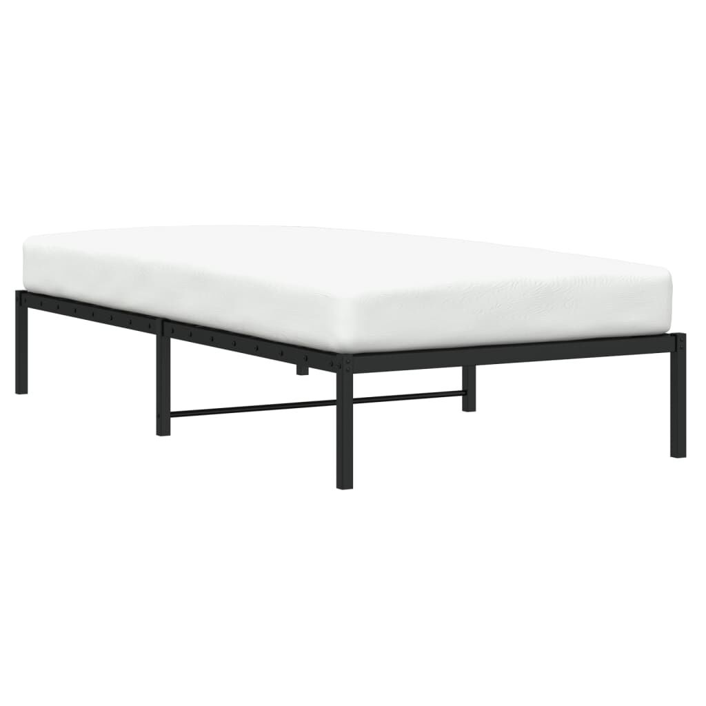 vidaXL Μεταλλικό πλαίσιο κρεβατιού Μαύρο 100x190 cm