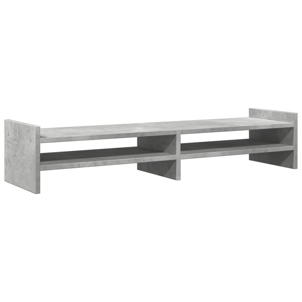 vidaXL Βάση Οθονών Γκρι του Σκυροδέματος 100x27x20 εκ. από Επεξ. Ξύλο