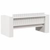vidaXL Καναπές Κήπου Λευκό 134 x 60 x 62 cm Μασίφ ξύλο πεύκου