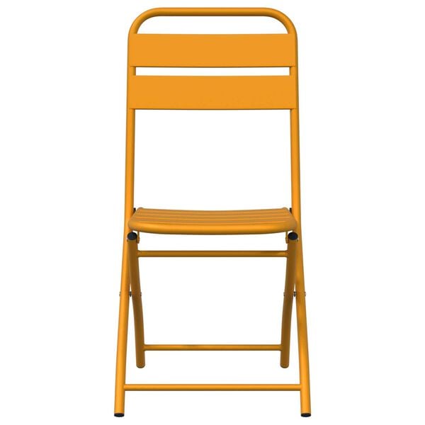 vidaXL Πτυσσόμενη Καρέκλα Κήπου 2 pcs Μουσταρδί 55 x 56.5 x 91εκ