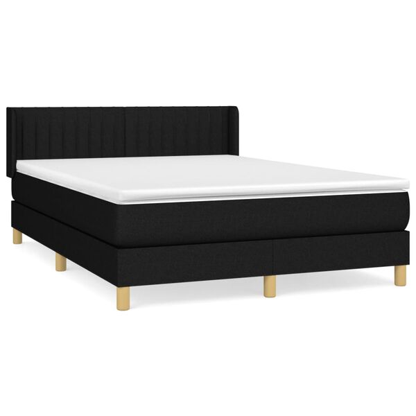 vidaXL &Kappa;&rho;&epsilon;&beta;ά&tau;&iota; Boxspring &mu;&epsilon; &Sigma;&tau;&rho;ώ&mu;&alpha; &Mu;&alpha;ύ&rho;&omicron; 140x200 &epsilon;&kappa;. &Upsilon;&phi;&alpha;&sigma;&mu;ά&tau;&iota;&nu;&omicron;