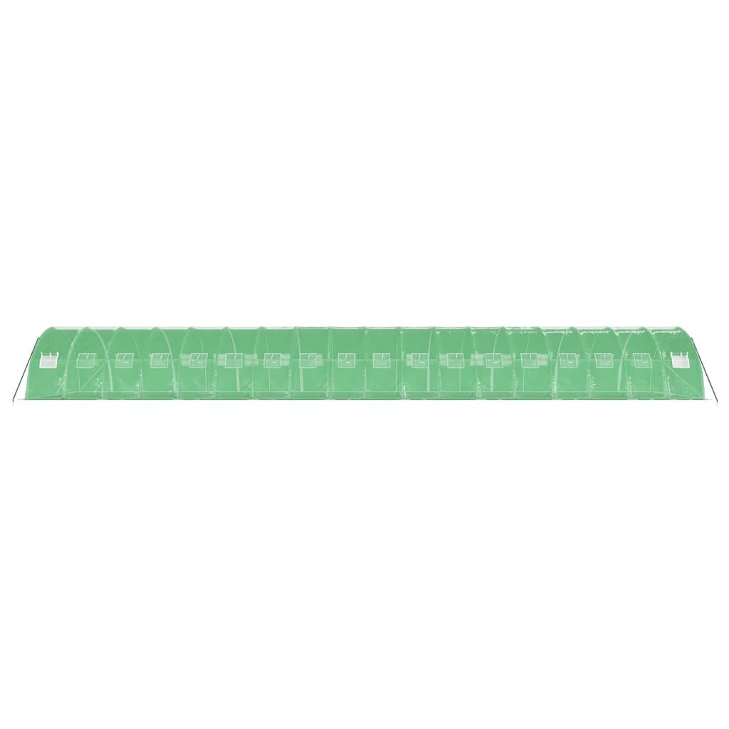 vidaXL Θερμοκήπιο Πράσινο 72 μ² 18 x 4 x 2 μ. με Ατσάλινο Πλαίσιο