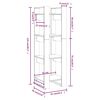 vidaXL Βιβλιοθήκη/Διαχωριστικό Χώρου Λευκό 41x35x125 εκ. Μασίφ Πεύκο