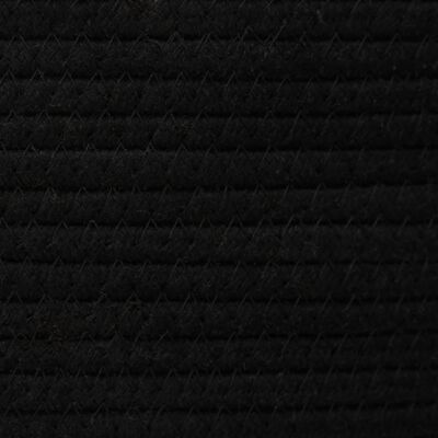 vidaXL Καλάθι Αποθήκευσης με Καπάκι Μαύρο/Μπεζ Ø37x50 εκ. Βαμβακερό