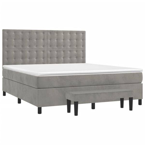 vidaXL &Kappa;&rho;&epsilon;&beta;ά&tau;&iota; Boxspring &mu;&epsilon; &Sigma;&tau;&rho;ώ&mu;&alpha; &Alpha;&nu;&omicron;&iota;&chi;&tau;ό &Gamma;&kappa;&rho;&iota; 160x200 &epsilon;&kappa;. &Beta;&epsilon;&lambda;&omicron;ύ&delta;&iota;&nu;&omicron;