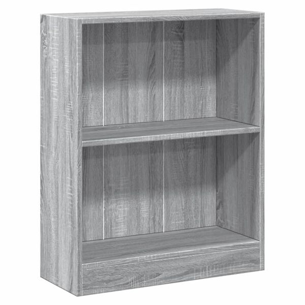 vidaXL Βιβλιοθήκη Γκρι Sonoma 60x24x76 εκ. από Επεξεργασμένο Ξύλο