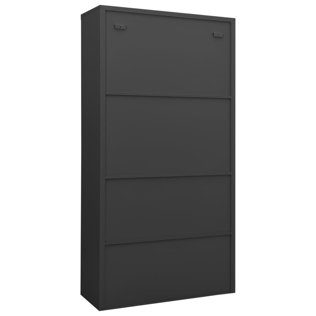 vidaXL Ντουλάπα Γραφείου Ανθρακί 90 x 40 x 180 εκ. Ατσάλινη