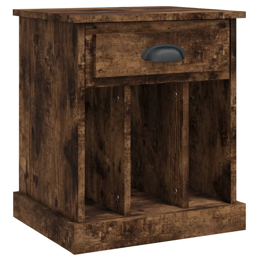 vidaXL Κομοδίνα 2 τεμ. Καπνιστή Δρυς 43x36x50 εκ.